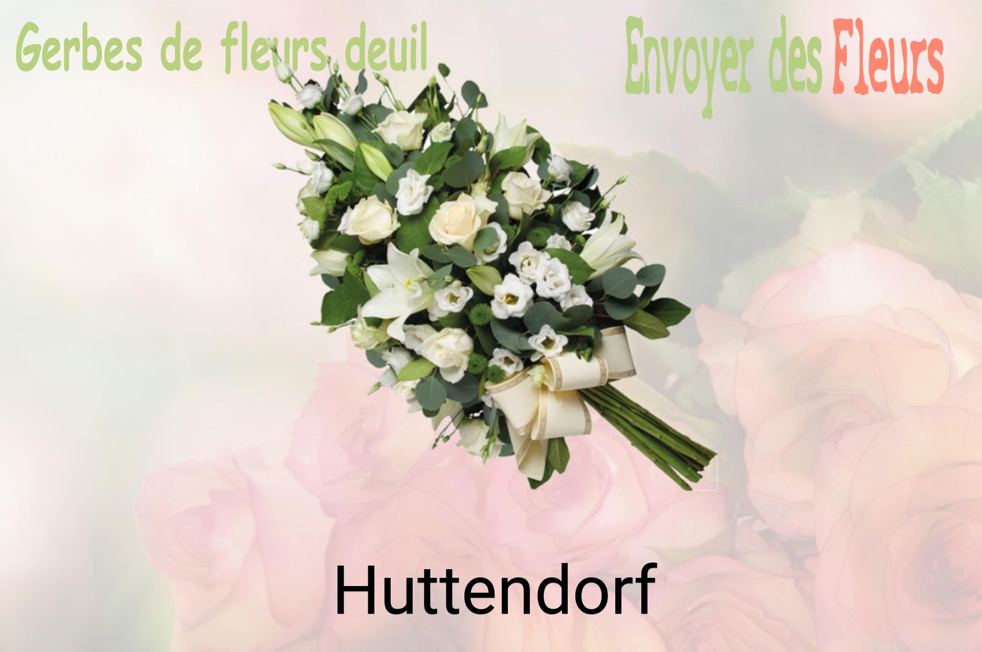 Gerbe de fleurs de deuil livrée à Huttendorf